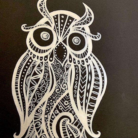 Lovely Star Original Owl Painting - Picture 3 of 10